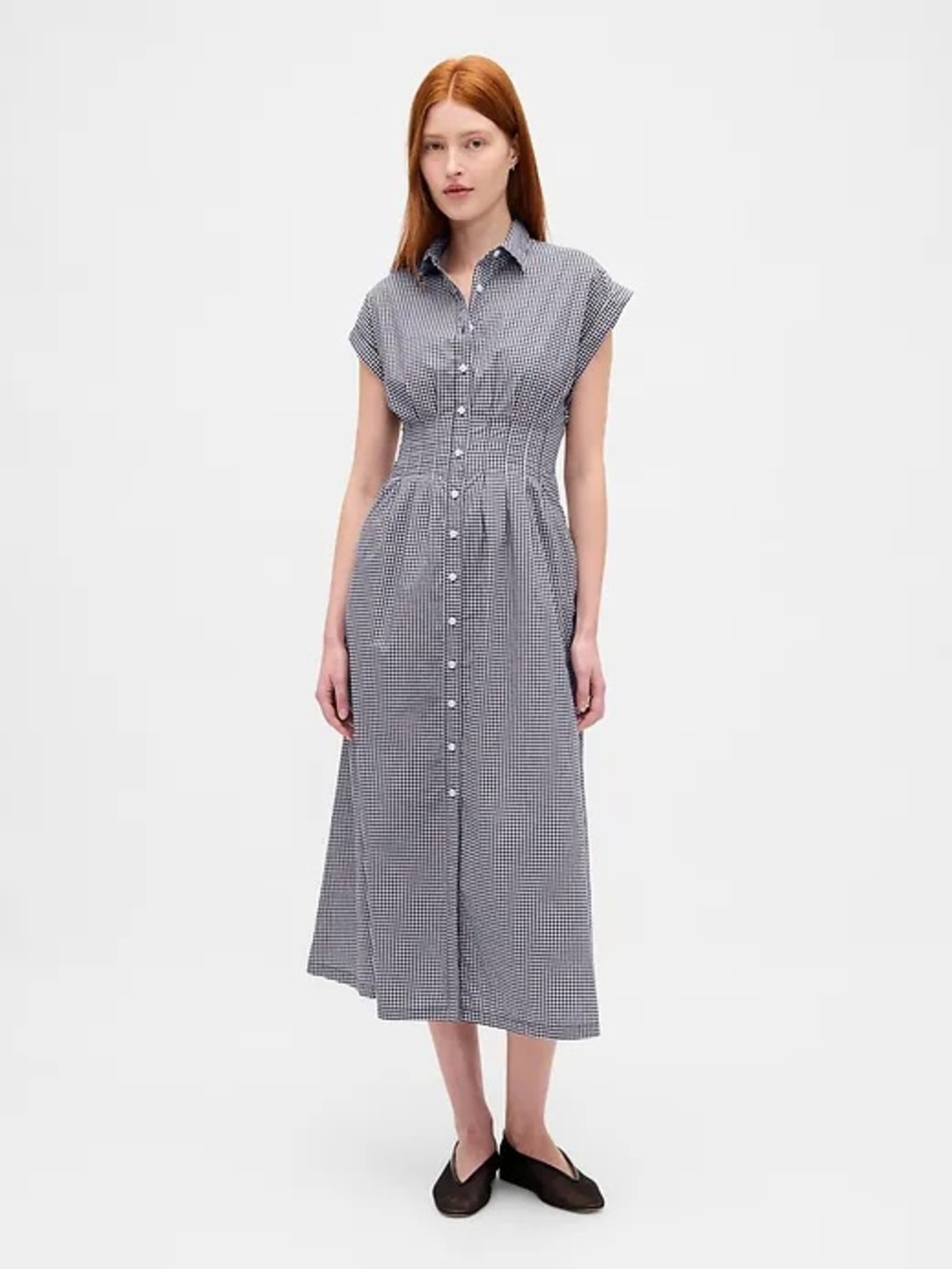 Gap Poplin Midi Shirtdress